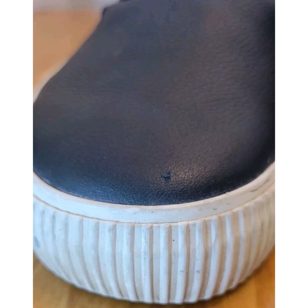 Vince Kirkland Women's Slip On Sneakers Shoes Size EU 39.5 US 9.5 Leather Black - Picture 4 of 11